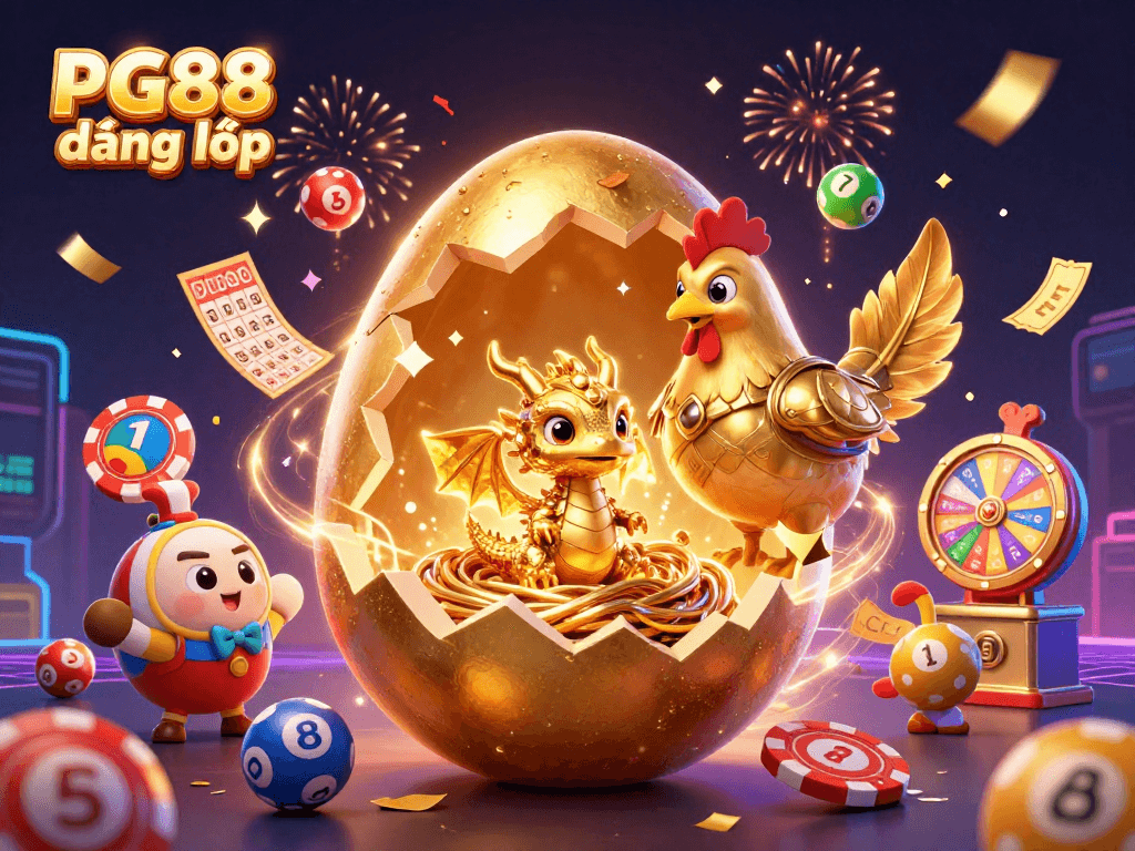 Engage with PG88 đăng nhập as the golden dragon emerges from a treasure nest of poker chips.