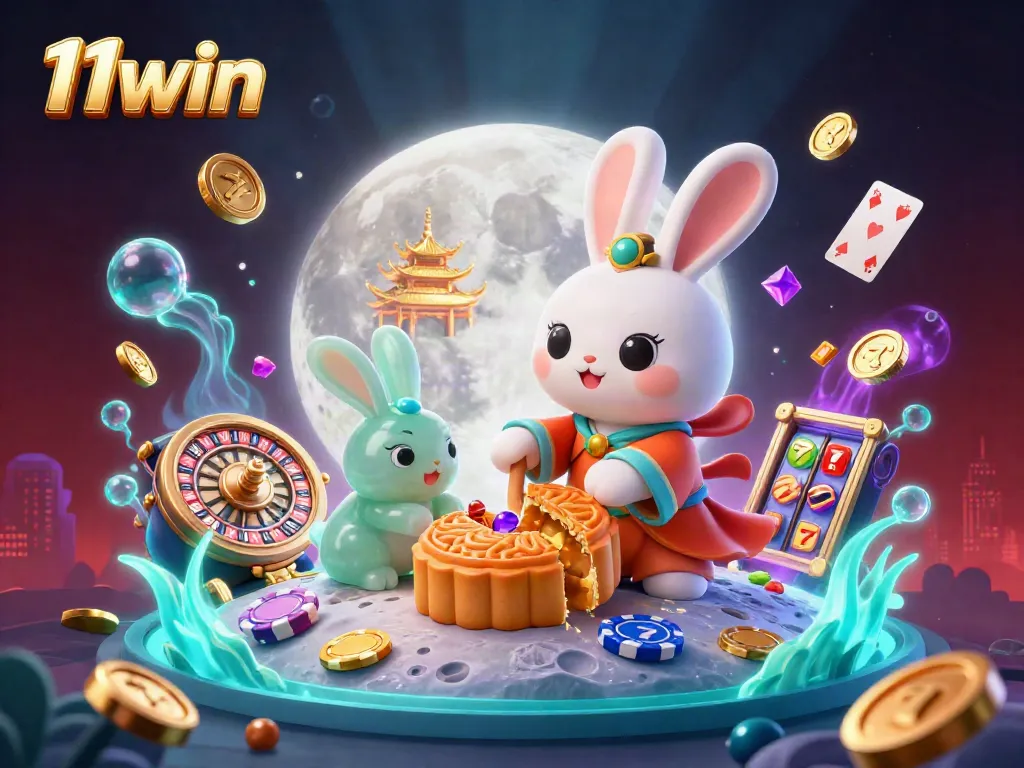 Experience winning moments at 11win with a vibrant casino atmosphere featuring playful characters and elements.