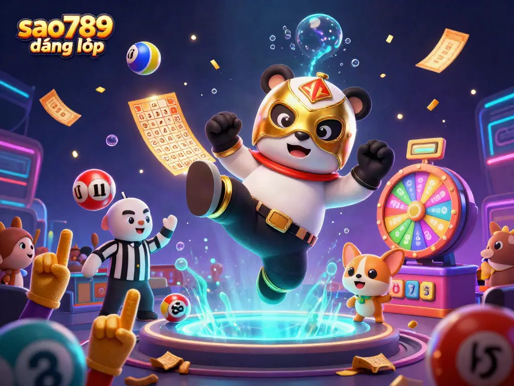 Engage in vibrant gaming experiences with sao789 đăng nhập, featuring dynamic lottery elements and lively animal characters.