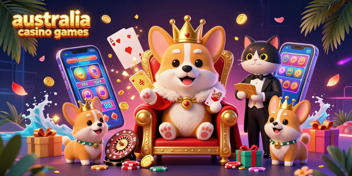 Engage with australia online casino games as royal corgi and cute cat butler present exciting gaming elements