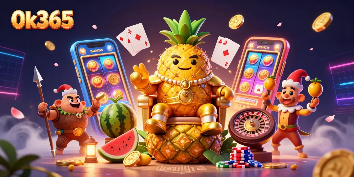 Experience winning actions at 0k365 with a vibrant 3D beach casino scene featuring fun characters and thrilling games.