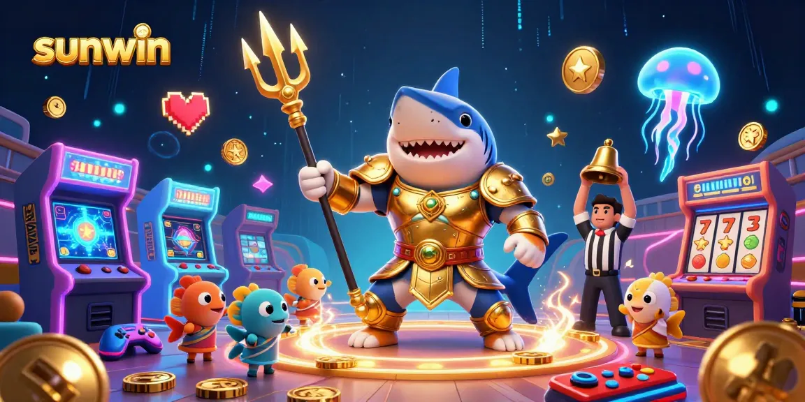 Experience thrilling gameplay at sunwin with vibrant 3D casino elements and a dynamic underwater scene.